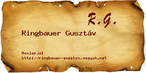 Ringbauer Gusztáv névjegykártya